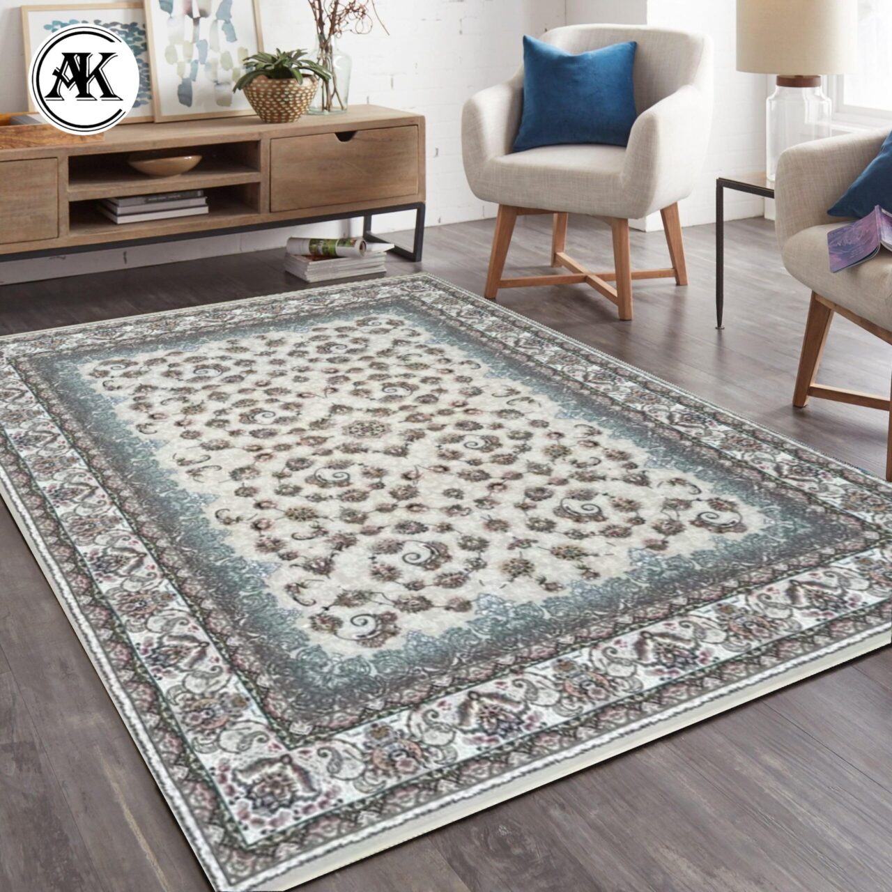 شبیه سازی فرش 1000 شانه افشان صدف کرم