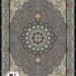 خرید فرش 700 شانه اطلس کرمان سرمه ای