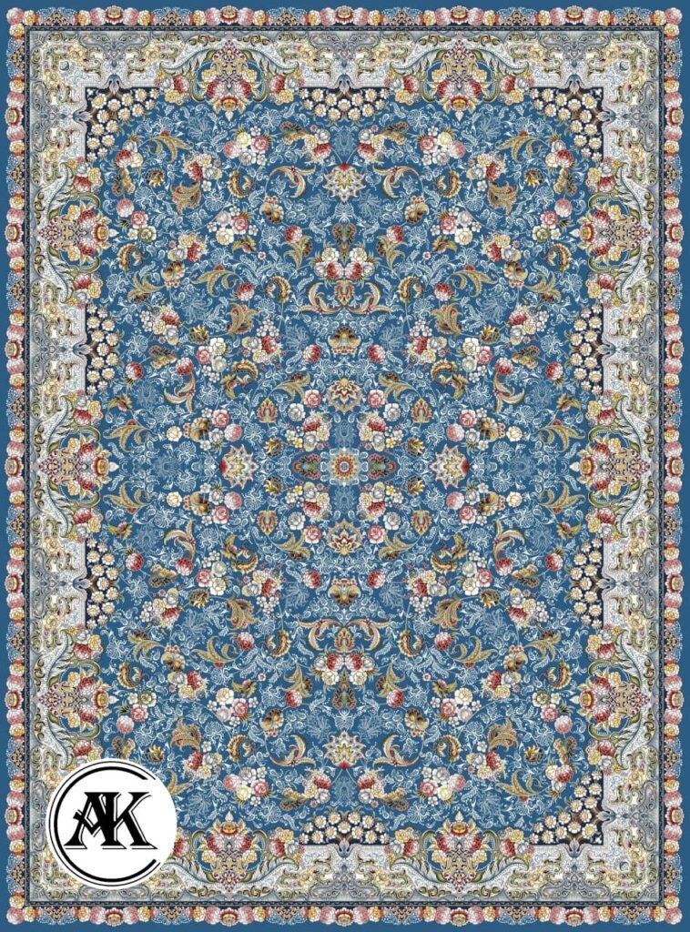 خرید فرش 700 شانه افشان الماس آبی