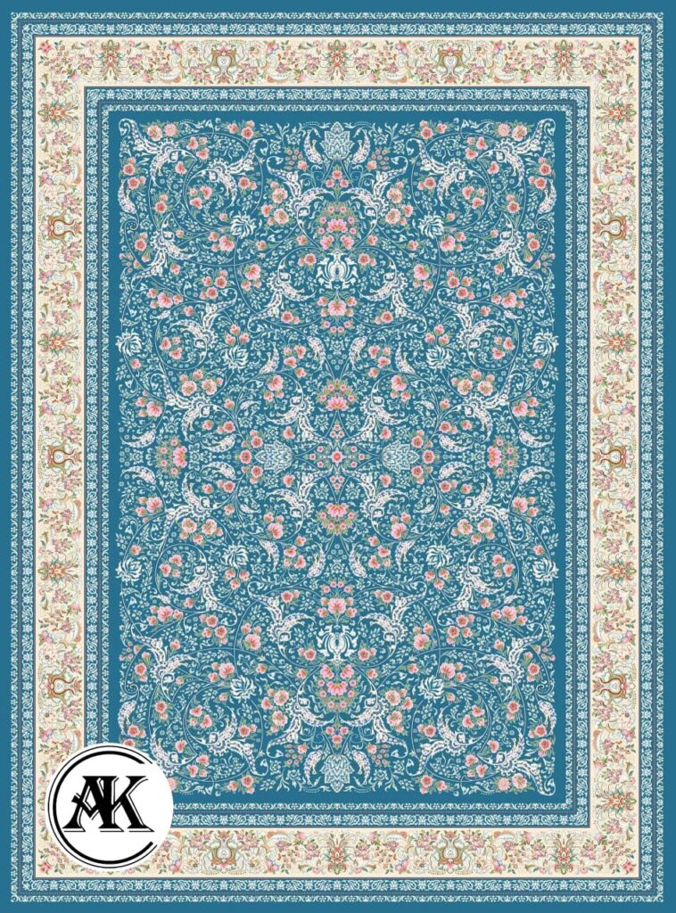 خرید فرش 700 شانه افشان روژا آبی