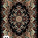 خرید فرش طرح 700 شانه اهورا سرمه ای