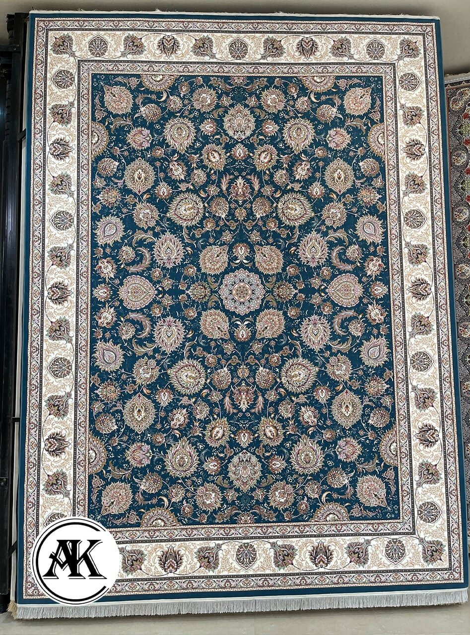 فرش 1200 شانه افشان پاکدست آبی