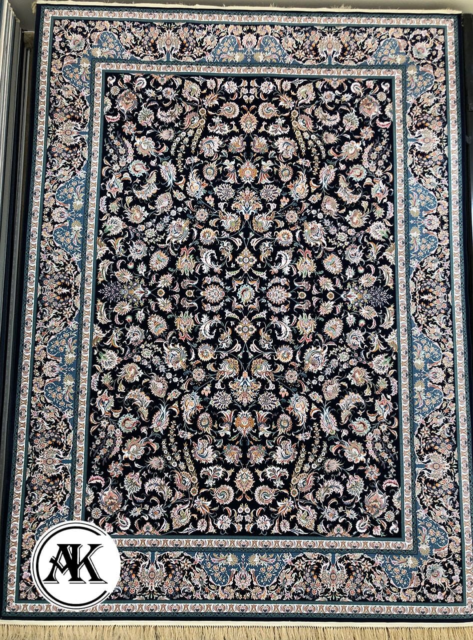 فرش 1200 شانه شاهکار سرمه ای