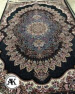 فرش طرح 700 شانه ارکیده سرمه‌ای