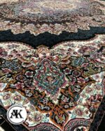 فرش طرح 700 شانه ارکیده سرمه‌ای