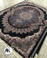 فرش طرح 700 شانه ارکیده سرمه‌ای