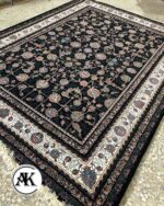 فرش طرح 700 شانه کرشمه سرمه‌ ای