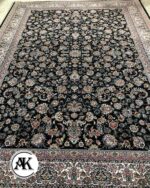 فرش طرح 700 شانه گلریز سرمه‌ ای