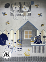 خرید فرش عروسکی طرح خرسی