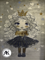 خرید فرش عروسکی طرح دختر تاج دار