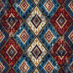 خرید فرش گبه طرح سنتی کد 69 سرمه‌ای