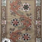 خرید گلیم طرح گلدار بادامی کد 09