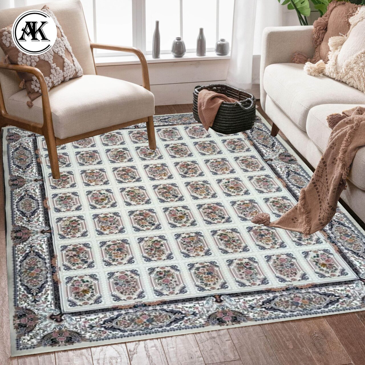 شبیه سازی فرش 1200 شانه خشتی ناز آفرین کرم