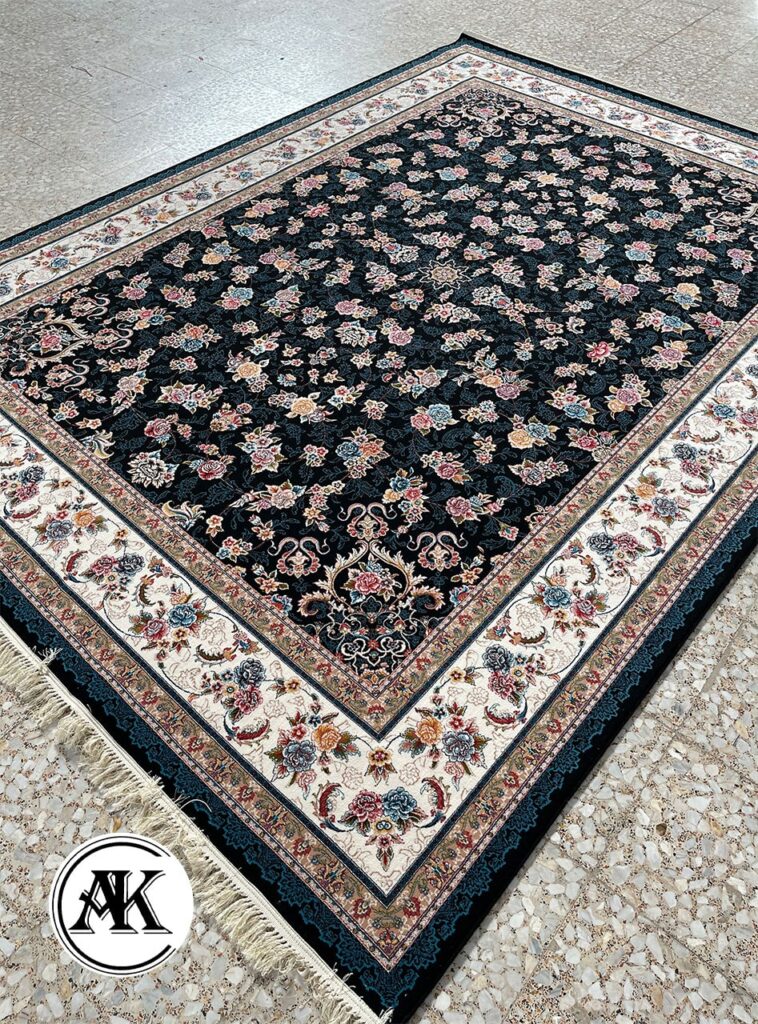 خرید فرش 700 شانه گیلدا سرمه ای