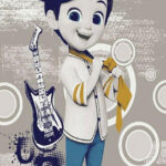 خرید فرش عروسکی طرح بچه رئیس