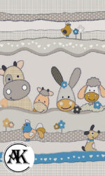 خرید فرش عروسکی طرح حیوانات مزرعه