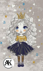 خرید فرش عروسکی طرح دختر تاج دار