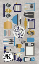 خرید فرش عروسکی طرح لوازم آشپزخانه