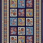 خرید گلیم طرح ارکیده سرمه ای کد 039