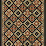 خرید گلیم طرح حصیری مشکی کد 064