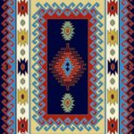 خرید گلیم طرح عشایری سرمه ای کد 048