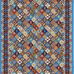 خرید گلیم طرح قشقایی آبی کد 058