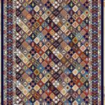 خرید گلیم طرح قشقایی سرمه ای کد 086