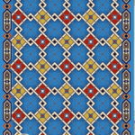 خرید گلیم طرح کریستال آبی کد 060