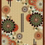 خرید گلیم طرح گلریز بادامی کد 072