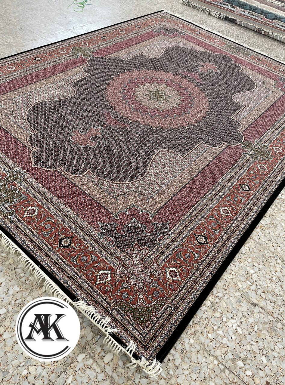 فرش 700 شانه شاه ماهی سرمه ای