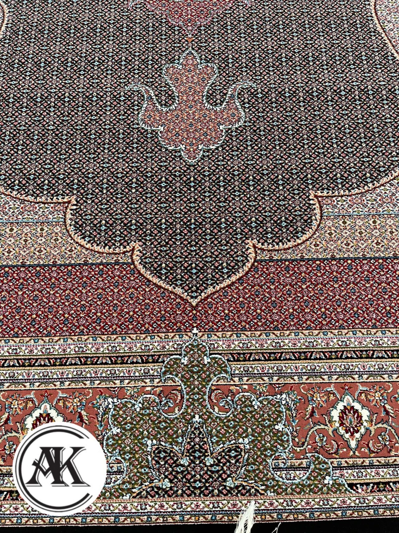 فرش 700 شانه شاه ماهی سرمه ای