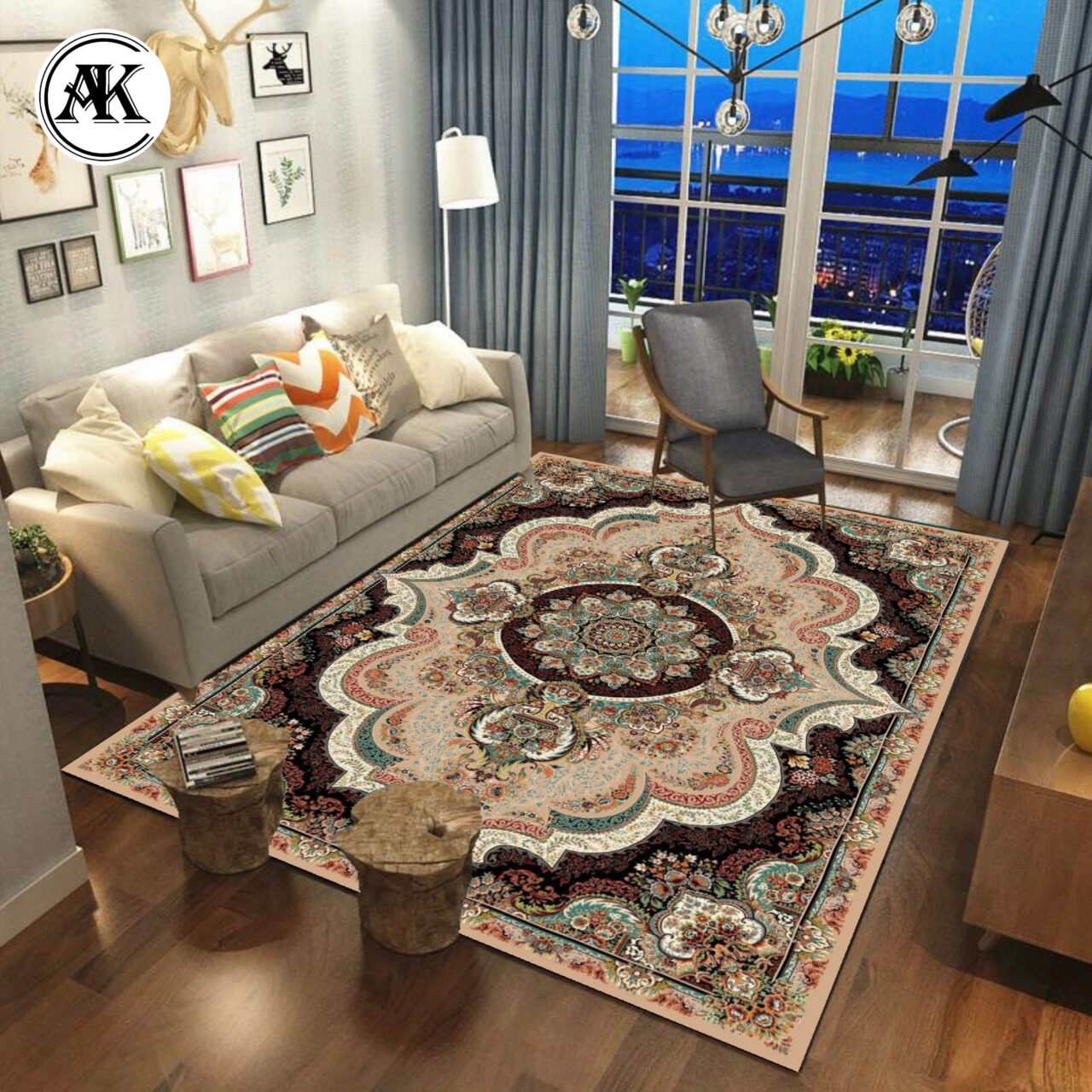 شبیه سازی فرش 700 شانه شهیاد بادامی