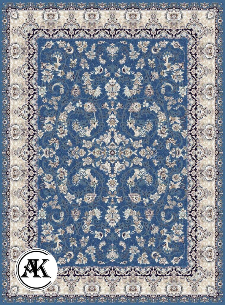 خرید فرش 700 شانه افشان زرین آبی