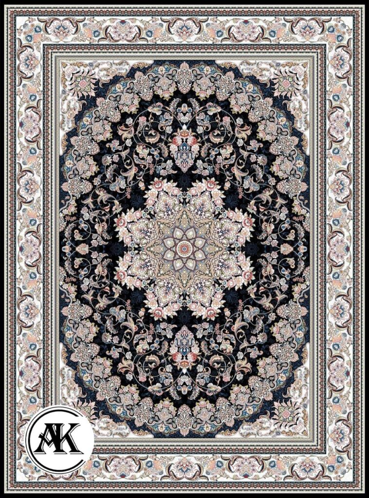 خرید فرش 700 شانه میخک سرمه ای