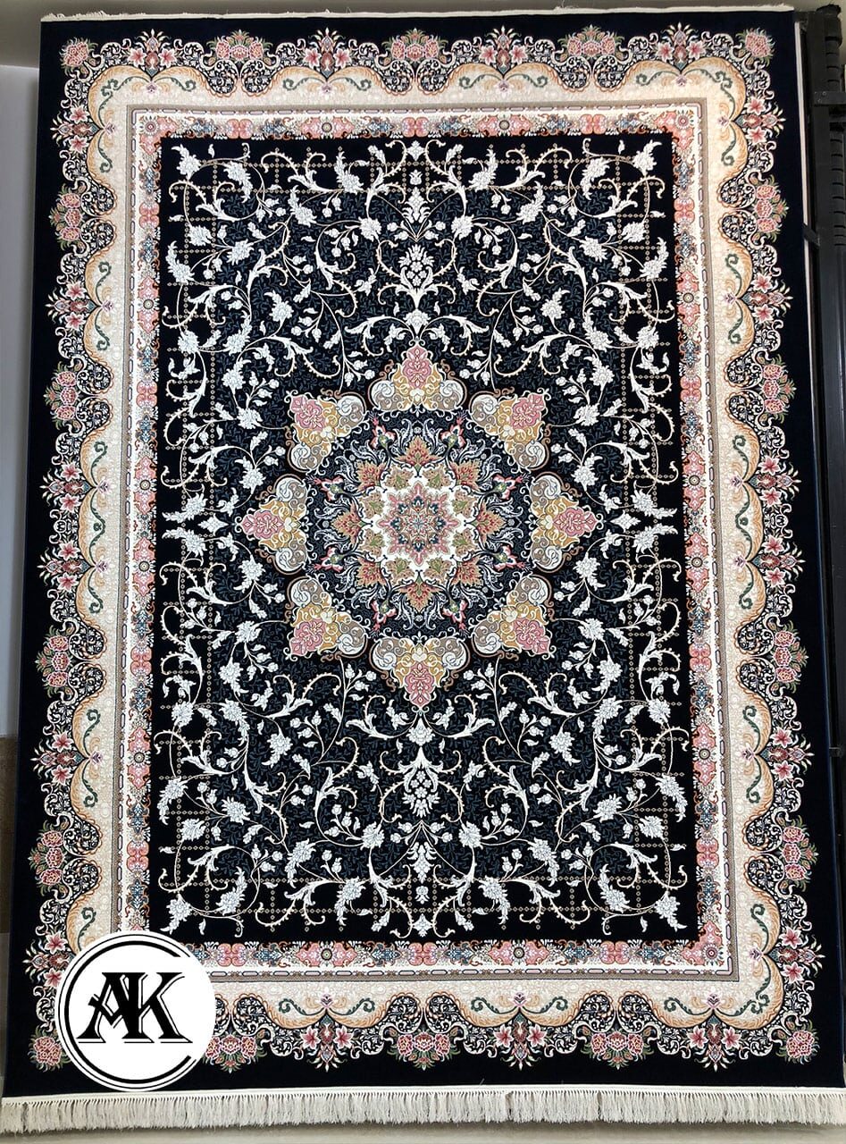 فرش 700 شانه صنوبر سرمه ای