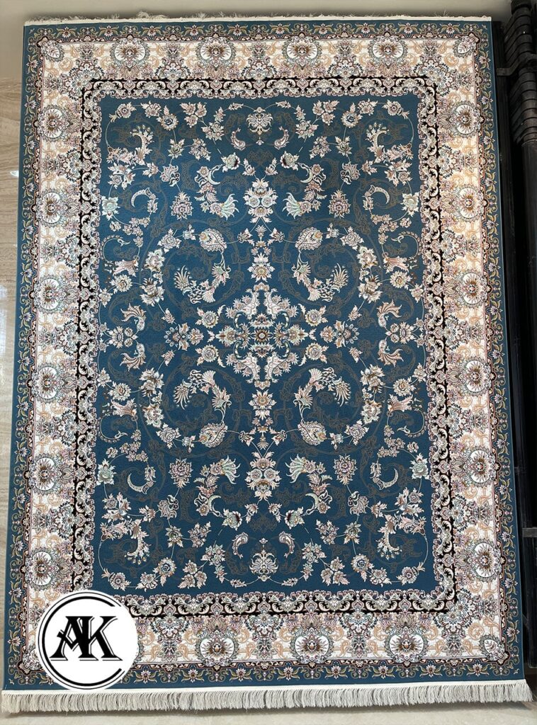 فرش 700 شانه افشان زرین آبی