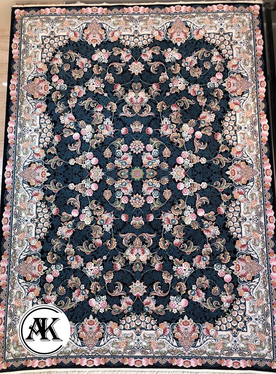 فرش 700 شانه افشان الماس سرمه ای