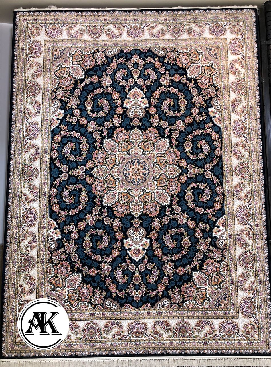 فرش 700 شانه طاها سرمه ای