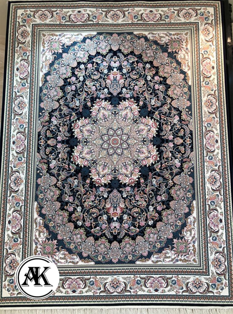 فرش 700 شانه میخک سرمه ای