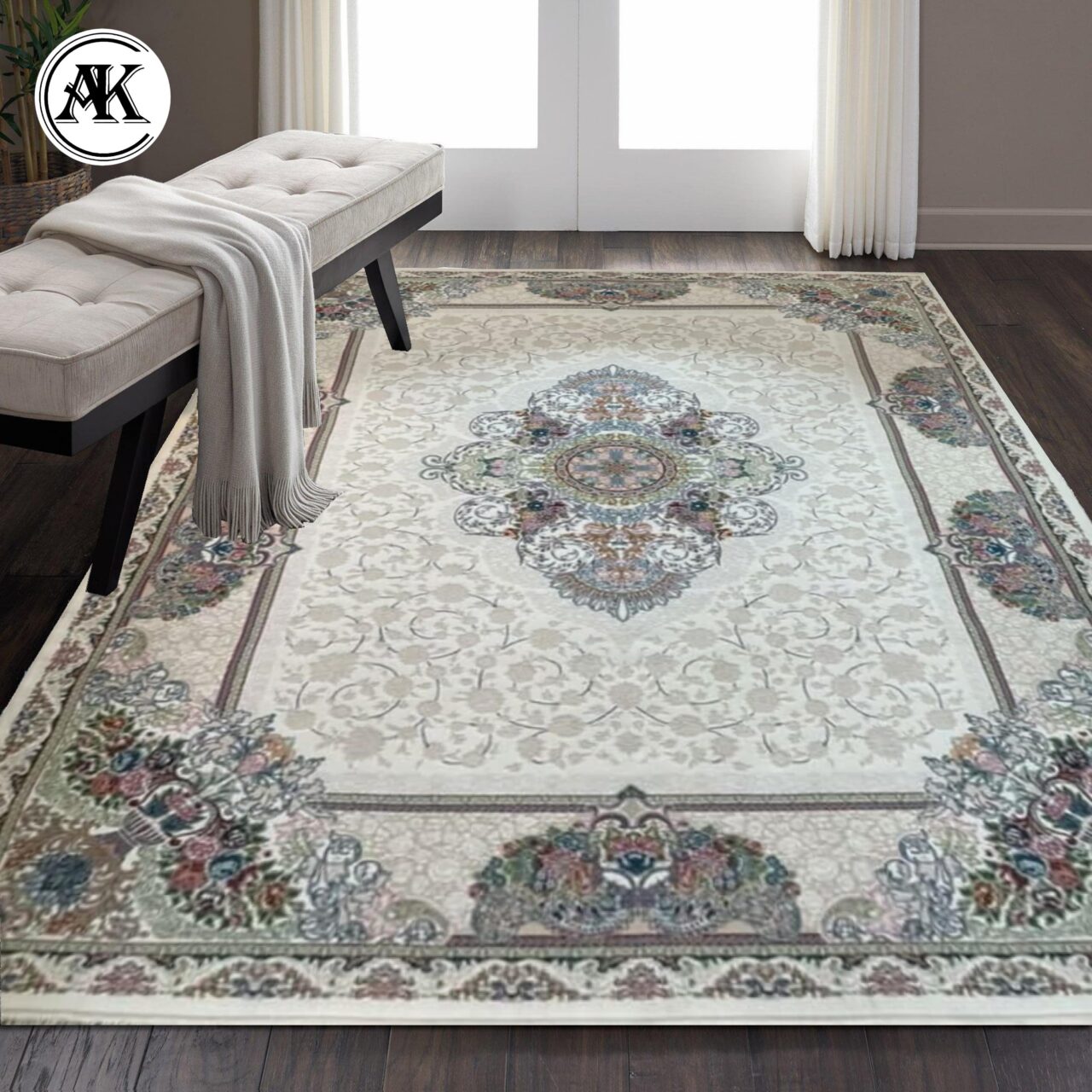 شبیه سازی فرش 700 شانه نرگس سفید