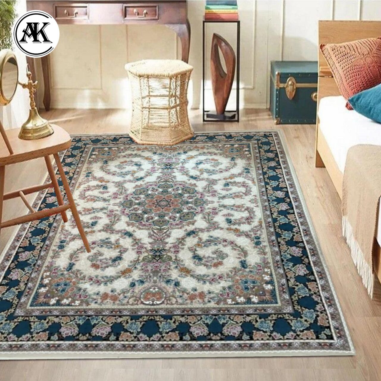 شبیه سازی فرش 700 شانه گل آفرین کرم