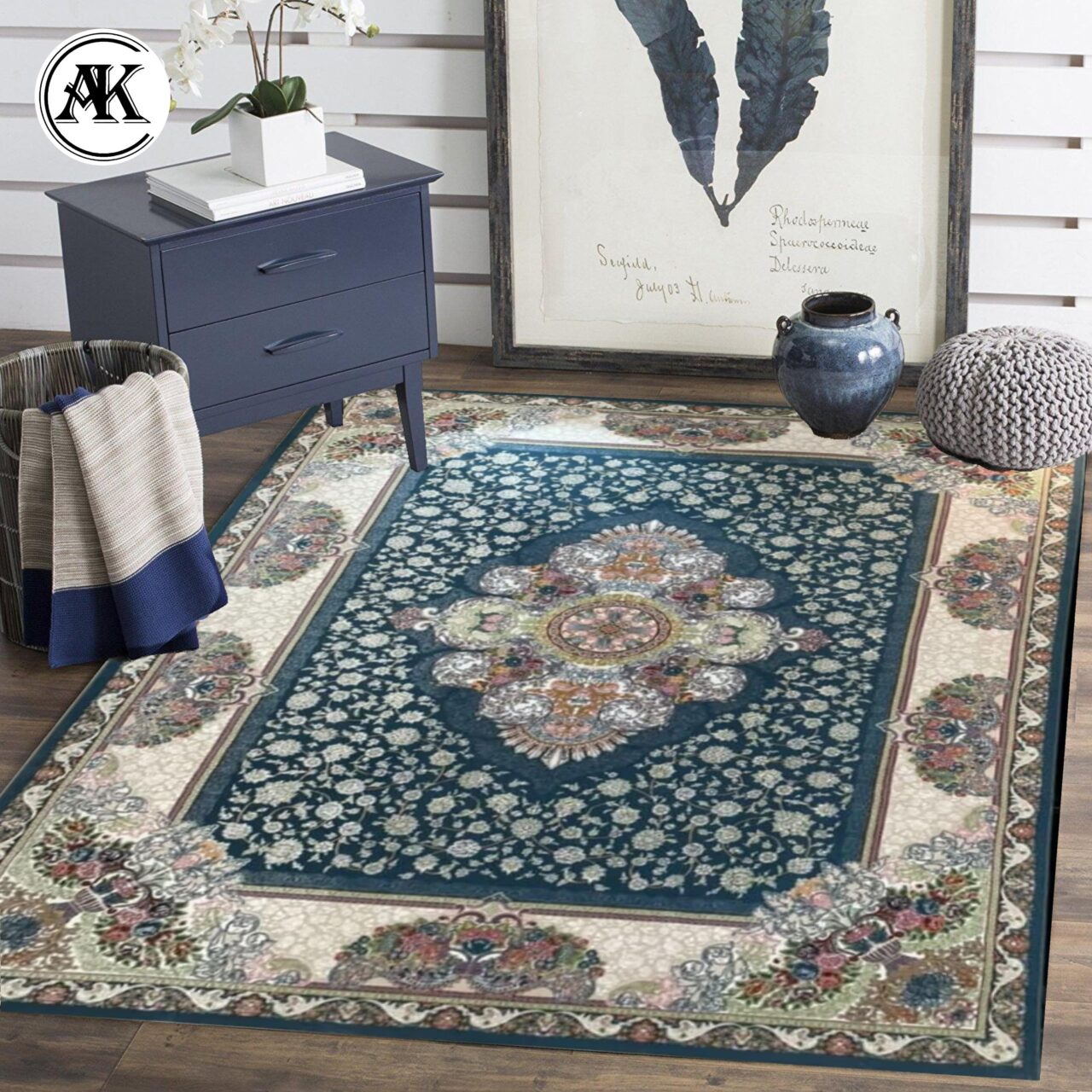 شبیه سازی فرش 700 شانه نرگس آبی