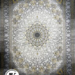 فرش-1200-شانه-ترنج-و-لچک-با-حاشیه-آبی