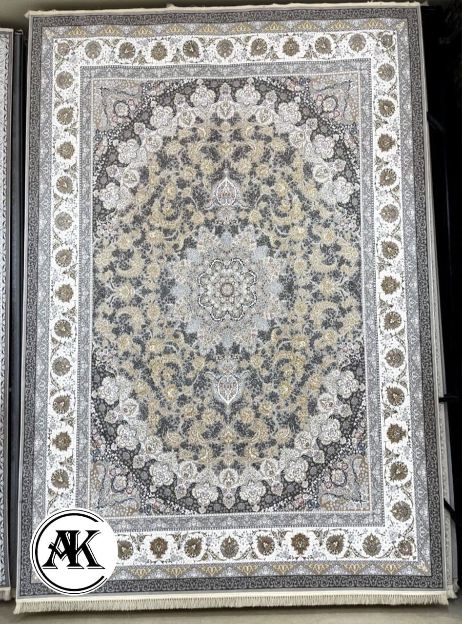 خرید فرش 1200 شانه روشنا نقره ای 6