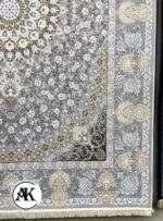 خرید فرش 1200 شانه قلمکار نقره ای 3