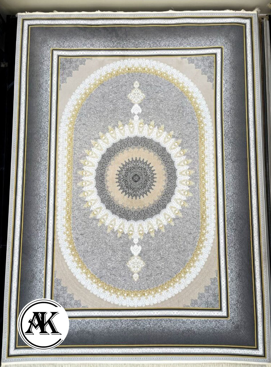 خرید خرید فرش 1200 شانه نائین اصفهان نقره ای 5