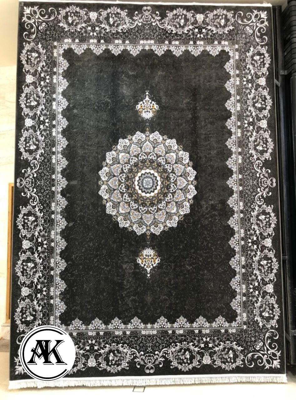 خرید فرش 1200 شانه کاترین ذغالی 5