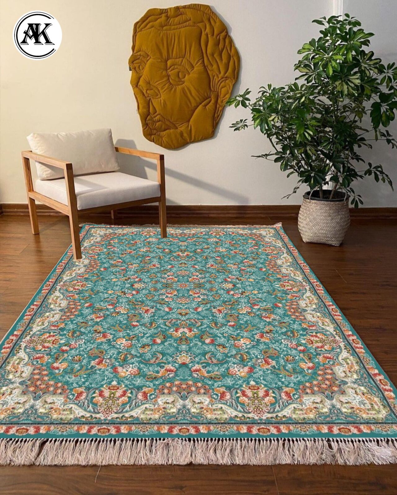 شبیه_سازی فرش الماس آبی با نخ اکریلیک