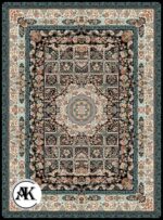 عکس ژورنالی فرش 700 شانه رویا سرمه ای با نخ اکریلیک