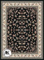 عکس ژورنالی فرش 700 شانه گیلدا سرمه_ای با نخ اکریلیک